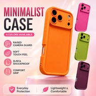 Minimalist Phone Case for iPhone 17 Pro Max Air 16 15 14 Plus ip11 Colors Matte Shockproof Cover Rai