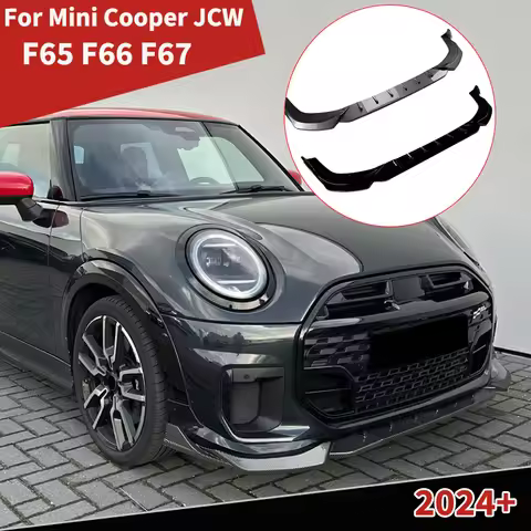 For Mini Cooper JCW F65 F66 F67 2024+ Car Front Bumper Lip Lower Shovel Spoiler Splitter Diffuser Bl