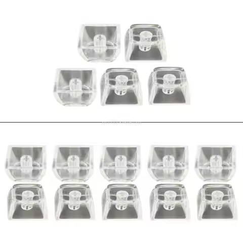 5/10PCS 1U Keycaps, Transparent with Backlit Stain Resistant Enhances Typing For Mechanical Keyboard
