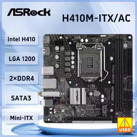 Asrock H410M-ITX/ac Motherboard MINI ITX LGA 1200 Intel H410 Supports 10th Gen i5-10400F i9-10900F 1