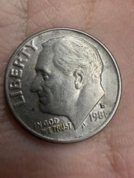 美國🇺🇸1981年10分硬幣