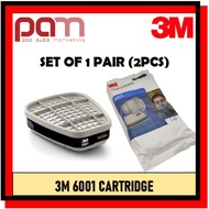 3M™ 6001 Organic Vapour Cartridge Per pair packing