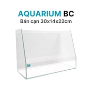 Glass aquarium, mini desktop semi-terrain tank 30x14x22cm computer grinding