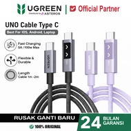 UGREEN UNO Charger Cable Type C to Type C Fast Charging 100w LED Display Emoji 35501 65092 Original