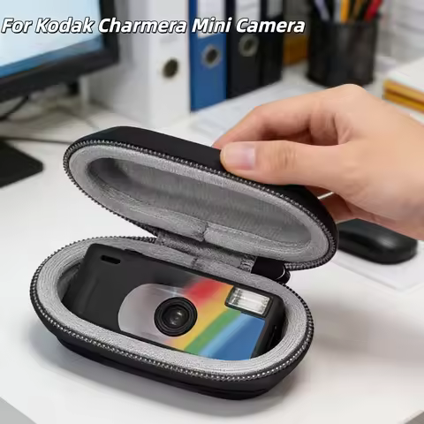 Portable Protective Case for Kodak Charmera Mini Camera Compact Storage Pouch with Keychain