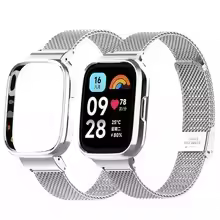 For Redmi Watch 3 Active Metal Strap Case Protector for redmi watch 3 active Bracelet+Protect Cover 