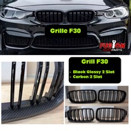 Grill F30 Black / Carbon Grille F30 Double Slat M3 Style Grille Hood F30