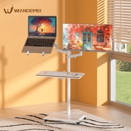 Computer Monitor Floor Stand Movable White Lifting Tray Standing Office Adapt to AOC Xiaomi HKC