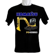 KATUN Kaoskaoscorp - T-shirt Komatsu PC45MR3 - Cotton Material - O-Neck - Sizes 3XS to 3XL - Many Co