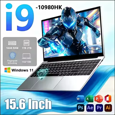 2026 15.6" Notebook Fingerprint 10980HK, i9 Unlock 2TB Intel Core Gaming RAM, 16GB PC SSD, Laptop Of