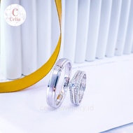 Celia Jewellery - Cincin Kawin Couple Emas Putih