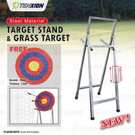 Free Target Butt Light Weight Metal TenXion Archery Target Stand Foldable 4 Legs Kaki 120cm Anak Pan