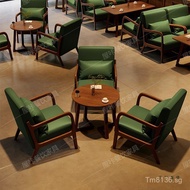 Card Seat Qingba B&B Retro Milk Tea Shop Table and Chair Tea House Hotel Sofa Coffee Shop Combinatio