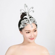 Taiwan Shipping Sequin Dance Headwear Dancing Head Flower Stage Performance Square Modern Opening Cl