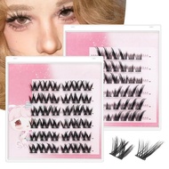 No Glue Self Adhesive Glue Free Cluster Lashes DIY Individual Lashes Natural Make Up Soft Eyelash Ex