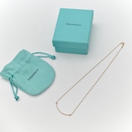 TIFFANY&CO. T Smile 18K 玫瑰金 鑲鑽 微笑項鍊
