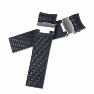 Silicone Strap Suitable for Athens UlysseNardin Navigation 263 Series Black Blue Bracelet 22mm Metal