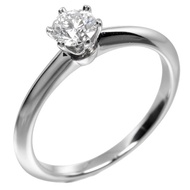 【日本直送】蒂芙尼 TIFFANY&Co. Solitaire 8號 戒指 0.32ct VS2/E/GOOD Pt950 鑽石【二手】