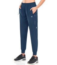 Women's Running Athletic Pants Track Lightweight Joggers Workout Jogging Casual Sweatpants with Zipp