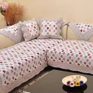 100% cotton sofa cushion, sofa cover, pastoral sofa cover, universal, sofa cover, non-slip, Kusyen sofa kapas tulen