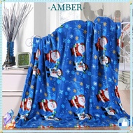 AMBER Sofa Blanket, Elk Snowflake Flannel Cosy Snuggle Blanket,  Washable Winter Warm Soft Christmas