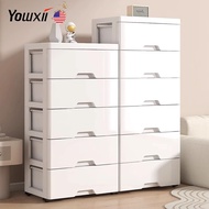 Yowxii 3-7 Layers Wide Orocan Drawer Plastic Durabox Drawer Clothes Storage Cabinet Cabinet Locker