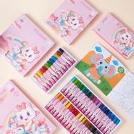Oil Pastel 12-Color Brush Color Crayon Day 6 Gift Gift Kindergarten Children Art Supplies Stationery