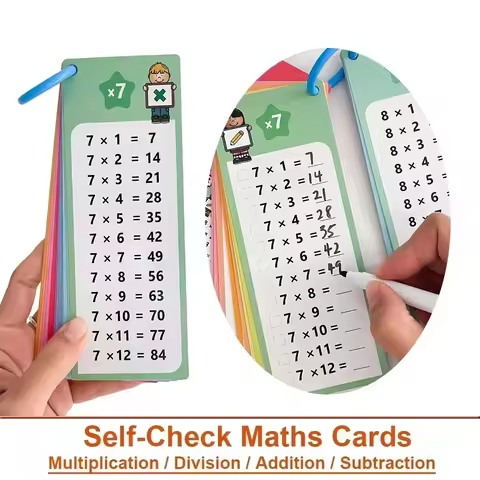Montessori 0-12 Multiplication Training Card, Math Learning Tool,Times Table Self Check Mathematical
