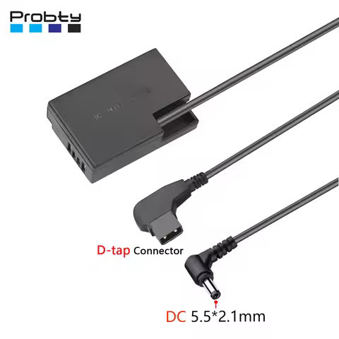 DR-E18 LP-E17 Dummy Battery D-TAP DC Coupler for Canon EOS Rebel T6i T6s T7i T8i RP SL2 SL3 R8 R10 R