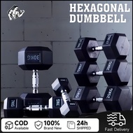 Hex Dumbbell 5/10/15/20/25LBS Rubber Coated Dumbbells with Metal Handle for Home Gym Workout