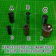 Electrolytic capacitor 47uF 160V/200V/400V