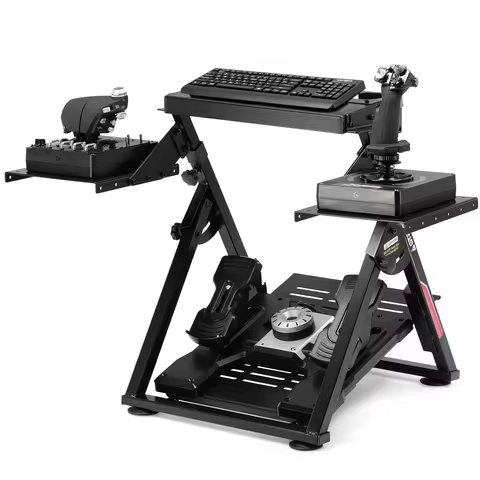 GTPLAYER Flight & Racing Simulator Stand, Foldable Gaming Cockpit Compatible with Logitech, Thrustma