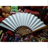 White Chinese Paper Fan Width 23 Inches