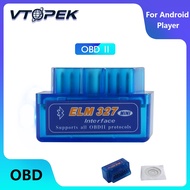 Vtopek Mini Elm327 Bluetooth OBD2 Scanner OBD Car Diagnostic Tool Code Reader for Android English Car Accessories