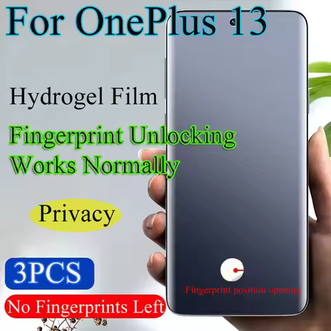For OnePlus13 Soft Screen Protector For OnePlus 13T Privacy Hydrogel Film For One Plus 13T Fingerpri