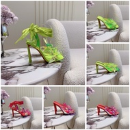 Heels women LOUBI green color 8cm heels sneakers women