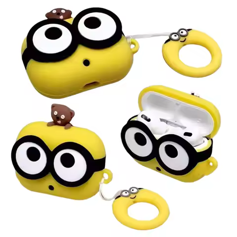 Minions Bob Silicone Earphone Cases for Airpods 4 3 2 1 Pro Pro2 Cute Soft Protective Case for Airpo