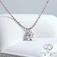 ［Real Moissanite］Can Pass Diamond Test 18K Gold Egg-shaped Single Stone Necklace Pendant MNG089 Diam