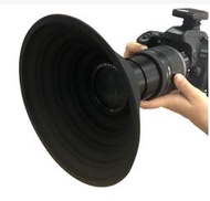 Lens hood消光罩單反相機鏡頭遮光罩防玻璃反光矽膠鏡頭罩  -大
