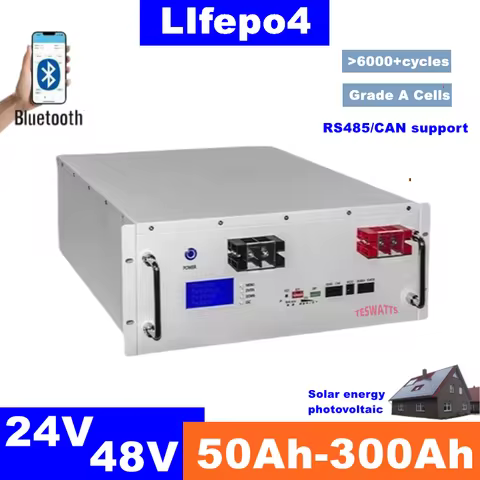 Lifepo4 24V 48V 2KW 3KW 5KW PV Solar energy 100ah 150ah 200ah 50ah Lithium Battery for Energy Storag