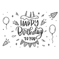 Birthday wishes stiker + Box cantik