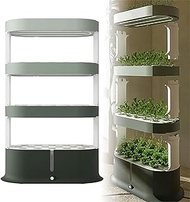 Hydroponic Growing Kits Smart 4 Tier Planting Tower Hydroponics Growing System With Remote Control, Vertical Garden Bed LED Glow Lights, Ideal Gardening Giftsfor Vegetables &amp; Fruits