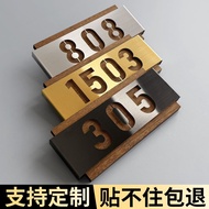Wooden Creative Personalized House Number Plate 门牌 实木质 门牌号 定制 E4