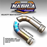 Velocity Stack stainless air intake Beat Scoopy Vario fi Esp trotthel
