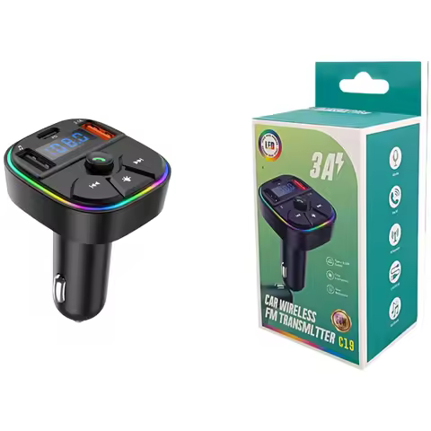 FM Music Broadcasting Car Wireless FM Transmitter 5V3A Output Broadcast Frequency Range Wireless Fm 