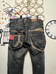 Tough jeansmith防風防潑水薄牛仔褲，Size32（175/82A),腰45,檔27,長115公分
