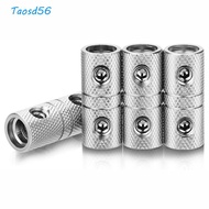 TAOS Car Audio Connector, Silver 0GA 4GA 8GA Car Speaker Wire Terminal, Brass Wire Reducer