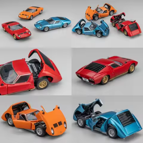 [PreSale] Element ECAR 1:64 Classic Cars Miura Red / Orange / Ice Blue Diecast Model Car