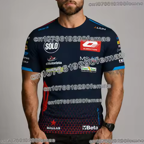 Hot Selling QJ MOTOR Racing Team Moto2 T Shirt Summer Short Sleeve Motorsport Competition Team Fan C