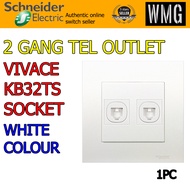 ( 1 pc) Schneider Vivace Power Point Light Switch Modern Suis Besar Cantik Good Quality Double Pole